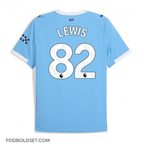 Manchester City Rico Lewis #82 Hjemmebanetrøje 2025-26 Kortærmet